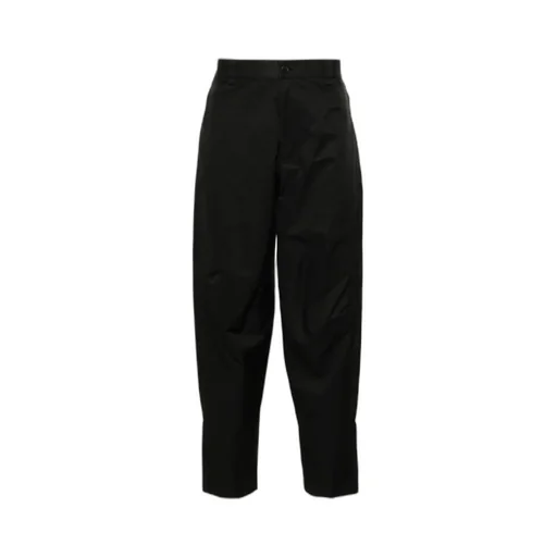 Tapered-Cut Logo Patch Biker Trousers