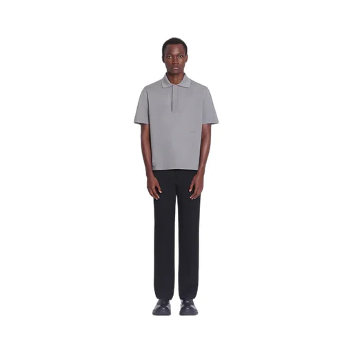 Short-Sleeved Straight Hem Polo Shirt