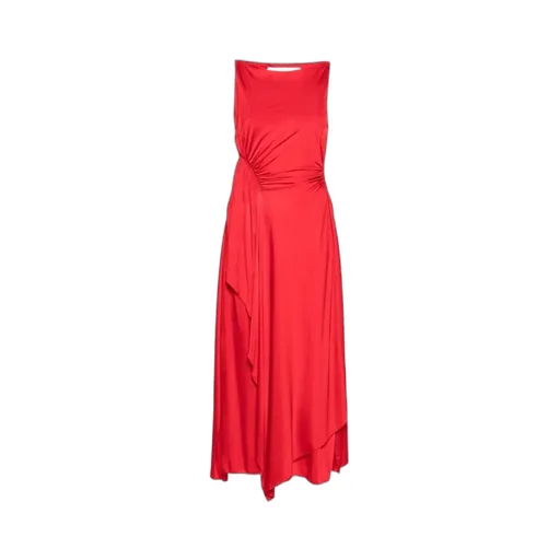 Ruched Detailed Sleeveless Midi Dress