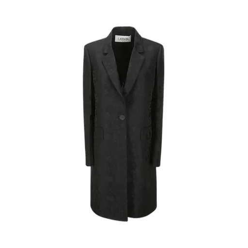 Button Detailed Straight Hem Coat