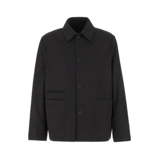 Long Sleeved Buttoned Twill Jacket