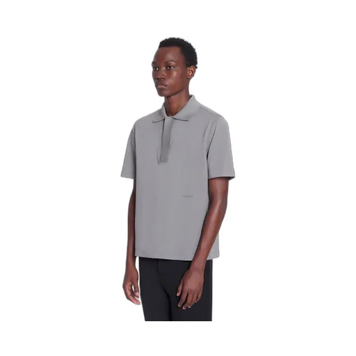 Short-Sleeved Straight Hem Polo Shirt