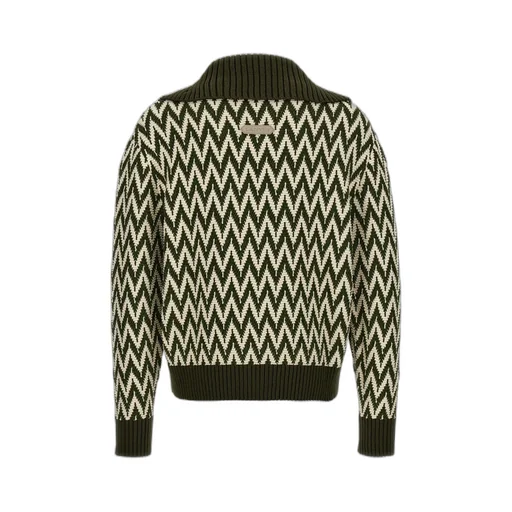 Curb Herringbone Zip-Up Cardigan