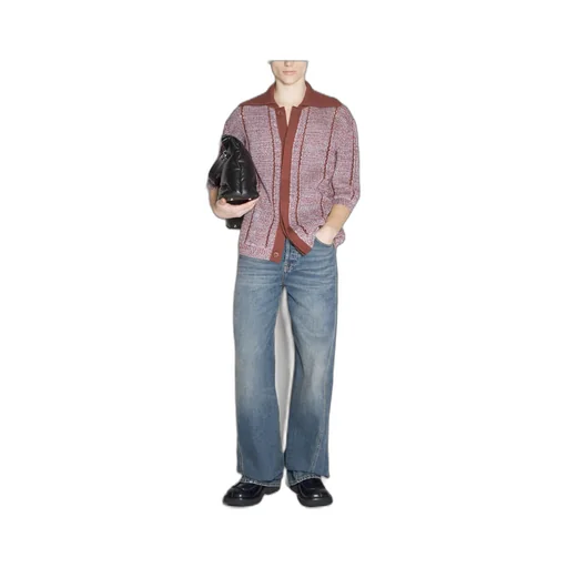 Concealed Button Open-Knit Cardigan