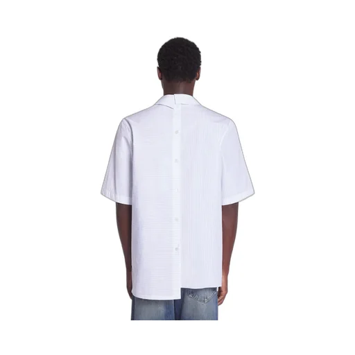 Asymmetric Pinstriped Cotton Shirt