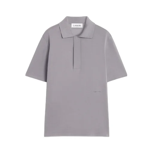 Short-Sleeved Straight Hem Polo Shirt
