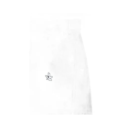 All-Over Embroidered Asymmetric Mini Skirt
