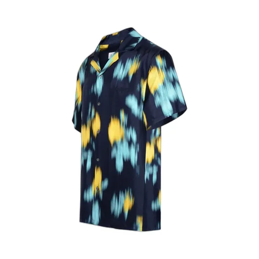 Abstract Printed Short-Sleeved Shirt