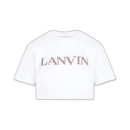 Logo Embroidered Cropped T-Shirt