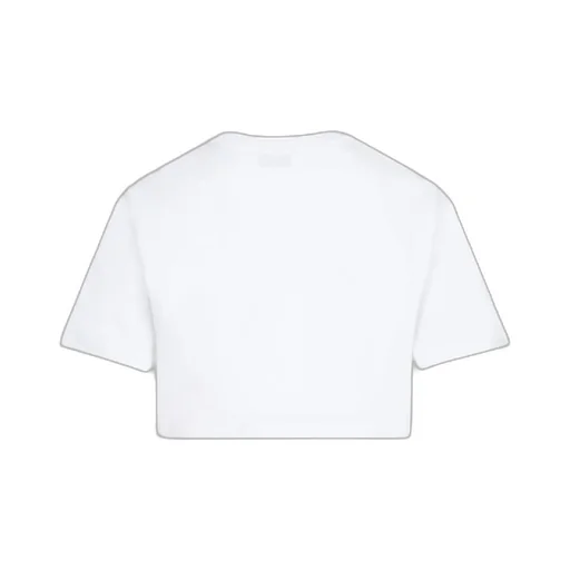 Logo Embroidered Cropped T-Shirt