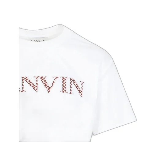 Logo Embroidered Cropped T-Shirt