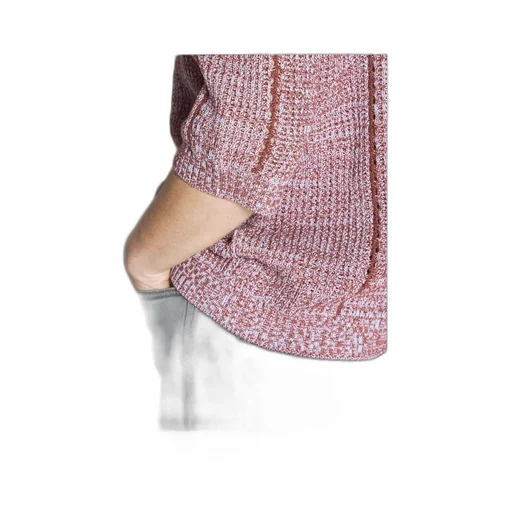 Concealed Button Open-Knit Cardigan