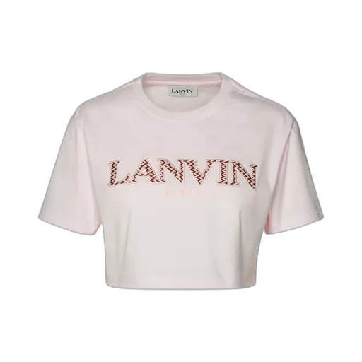 Logo Embroidered Cropped T-Shirt