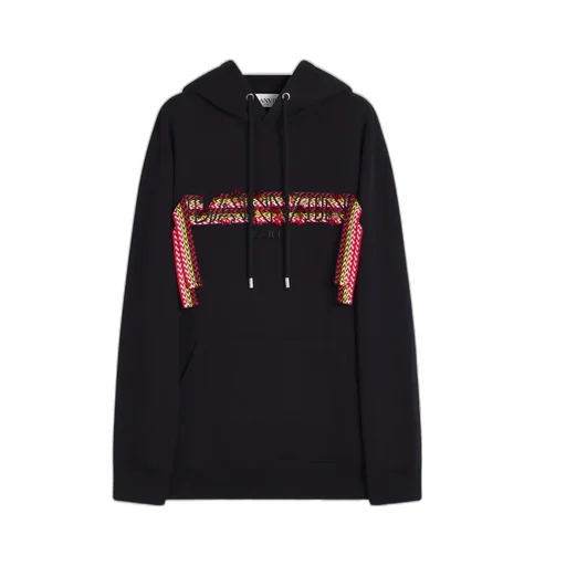 Logo Embroidered Drawstring Hoodie