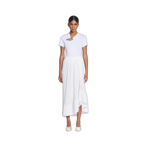 Flared Hem Pleated Skirt