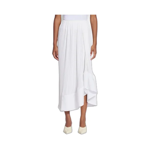 Flared Hem Pleated Skirt