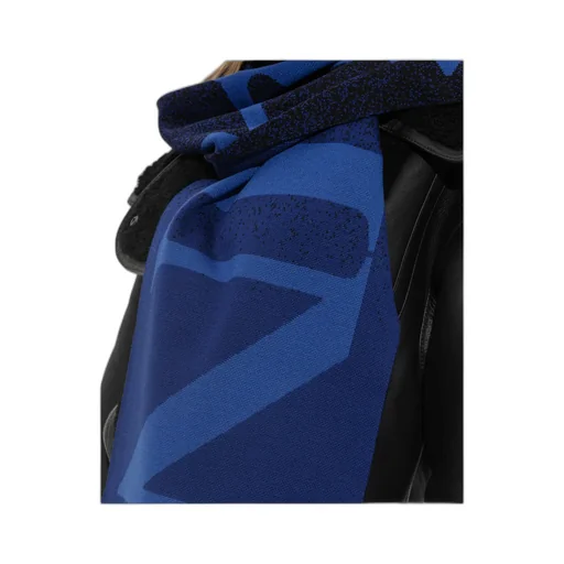 Logo-Intarsia Knitted Finished Edge Scarf