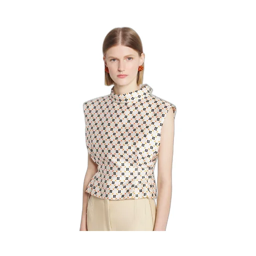All-Over Printed Sleeveless Top