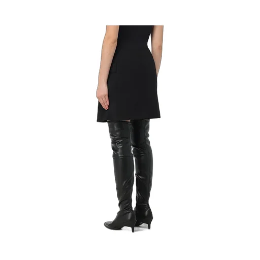 Button-Detailed Tailored Mini Skirt
