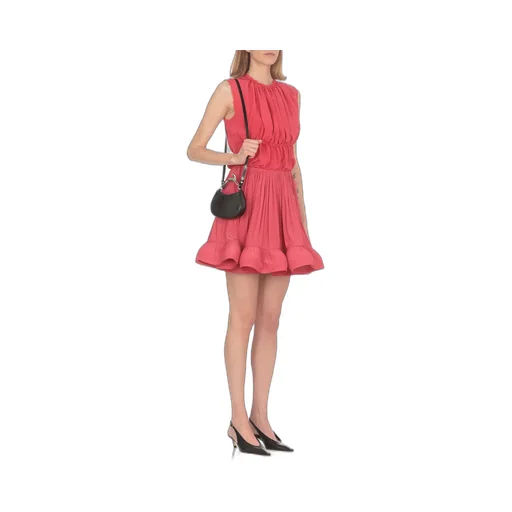 High-Waist Ruffled Flared Mini Skirt