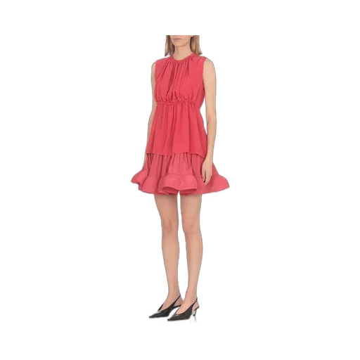 High-Waist Ruffled Flared Mini Skirt