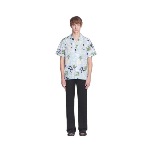 Floral Printed Bowling Shirt