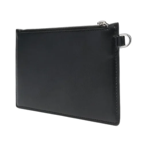 Logo-Debossed Leather Clutch