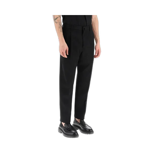 Button Detailed Straight Leg Trousers