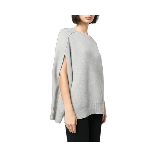Round-Neck Cape-Back Jumper
