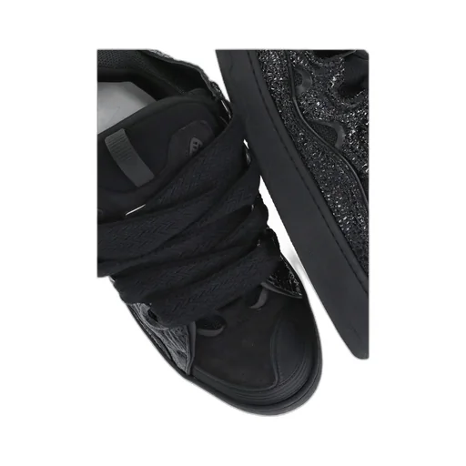 Curb Grain Lace-Up Sneakers