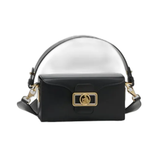 Logo Plaque Top Handle Bag