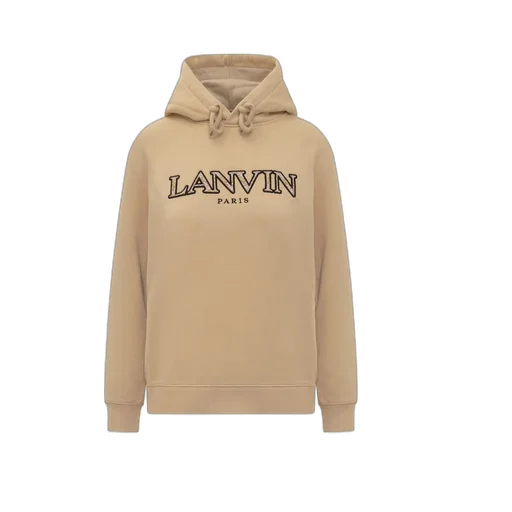 Logo Embroidered Drawstring Hoodie