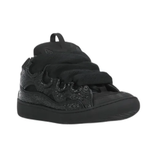 Curb Grain Lace-Up Sneakers