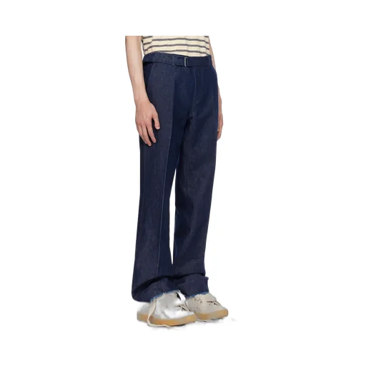 Wide Leg Belted Jeans