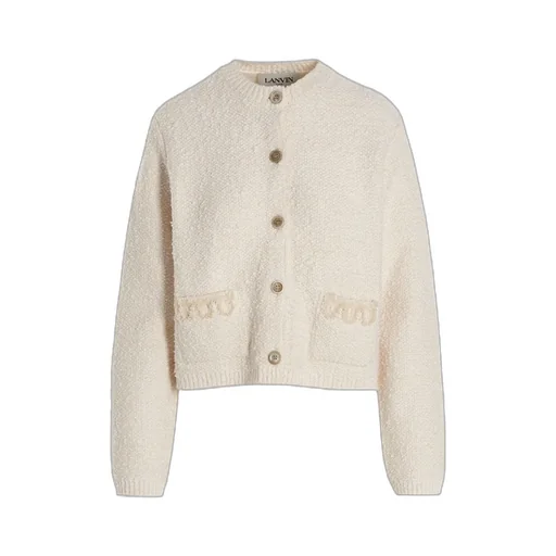 Embellished Button-Up Cardigan