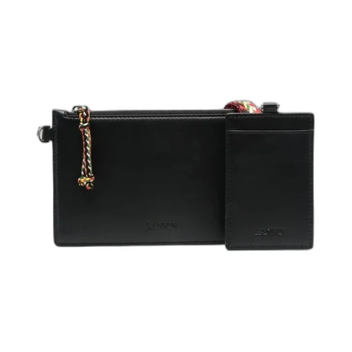 Logo-Debossed Leather Clutch