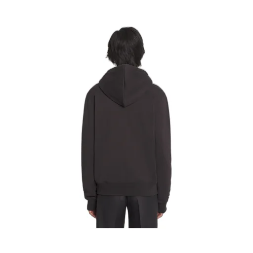 Logo Embroidered Long-Sleeved Hoodie