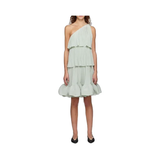 Ruffled Asymmetric One-Shoulder Dress