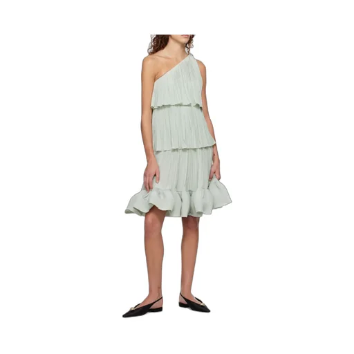 Ruffled Asymmetric One-Shoulder Dress