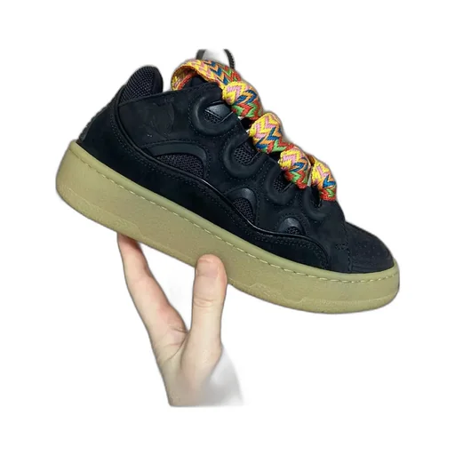 Curb Panelled Lace-Up Sneakers