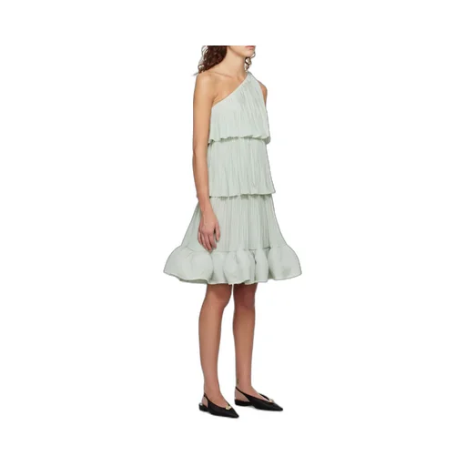 Ruffled Asymmetric One-Shoulder Dress