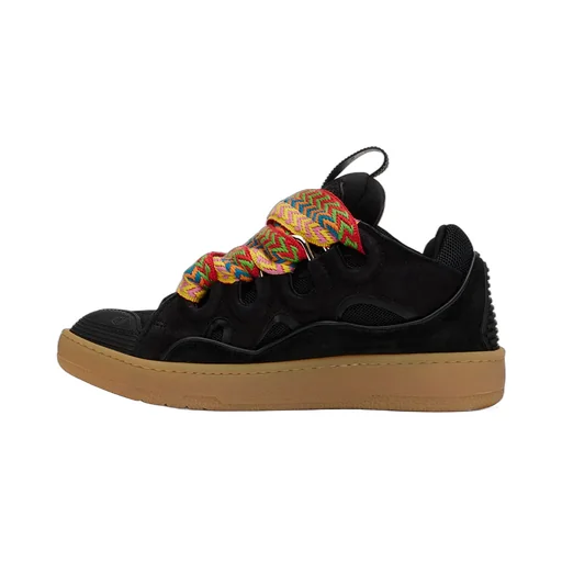 Curb Panelled Lace-Up Sneakers