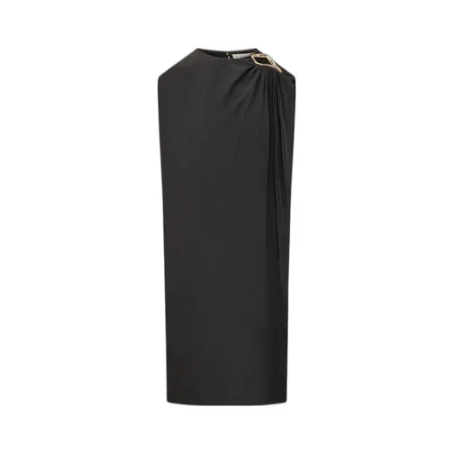 Ring-Detailed Sleeveless Dress