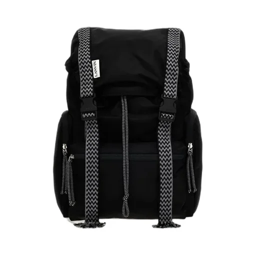 Curb Buckle Detailed Zip-Up Backpack
