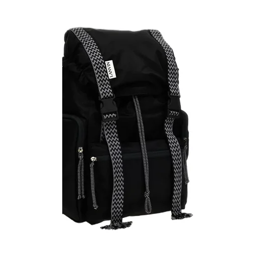 Curb Buckle Detailed Zip-Up Backpack