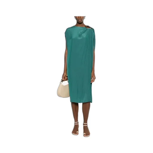 Ring-Detailed Sleeveless Dress