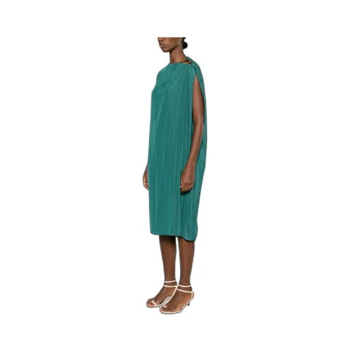 Ring-Detailed Sleeveless Dress