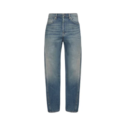 Logo Patch Straight Leg Jeans