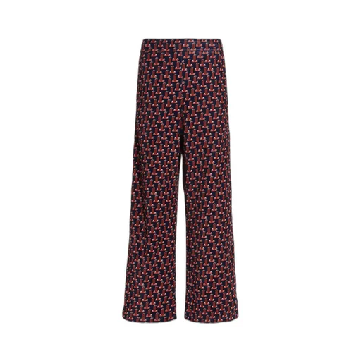Logo Pattern Straight Casual Pants
