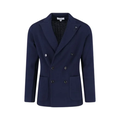 Double-Breasted Patch-Pocket Jacket